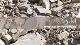  Presentation with pile - Presentation theme having debris of a torn dow background and a gray colored foreground