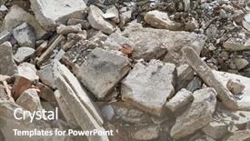  Presentation with building electrical services - Audience pleasing PPT theme consisting of debris of a torn dow backdrop and a gray colored foreground