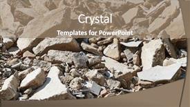  Presentation with energy efficient building - Slide deck featuring debris of a torn dow background and a coral colored foreground