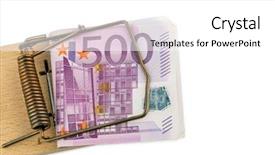  Presentation with banking bank vault door - Slide deck with debt and debt with credit background and a white colored foreground