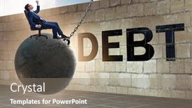  Presentation with loan - Slide deck featuring free business loans - debt and loan concept background and a gray colored foreground