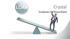  Presentation with seesaw - Beautiful slide deck featuring debt-and-loan-concept backdrop and a white colored foreground