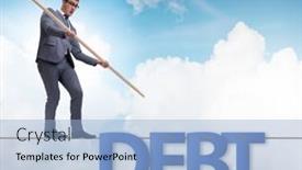  Presentation with loan - Presentation featuring debt-and-loan-concept background and a light blue colored foreground