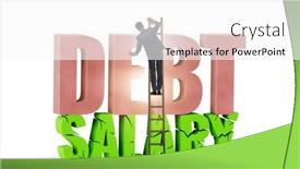  Presentation with loan - PPT theme featuring debt-and-loan-concept background and a  colored foreground