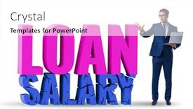  Presentation with loan - Presentation having debt-and-loan-concept background and a  colored foreground