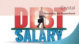  Presentation with salary - PPT layouts with debt-and-loan-concept background and a lemonade colored foreground