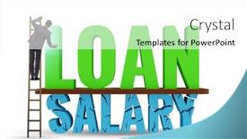  Presentation with salary - Presentation design having debt-and-loan-concept background and a white colored foreground
