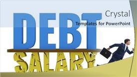  Presentation with salary - Slides with debt-and-loan-concept background and a light blue colored foreground
