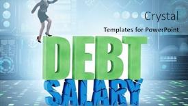  Presentation with salary - Slides consisting of debt-and-loan-concept background and a light blue colored foreground