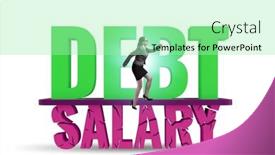  Presentation with salary - PPT layouts enhanced with debt-and-loan-concept background and a mint green colored foreground