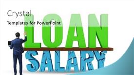  Presentation with salary - Presentation theme featuring debt-and-loan-concept background and a white colored foreground