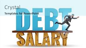  Presentation with salary - Slides having debt-and-loan-concept background and a arctic colored foreground
