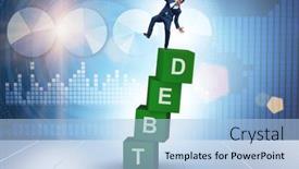  Presentation with loan - Presentation having debt-and-loan-concept background and a light blue colored foreground