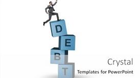  Presentation with loan - Slide deck featuring debt-and-loan-concept background and a white colored foreground