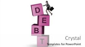  Presentation with loan - Theme having debt-and-loan-concept background and a  colored foreground