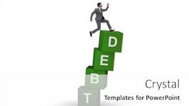  Presentation with loan - PPT theme consisting of debt-and-loan-concept background and a  colored foreground