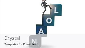  Presentation with loan - Theme consisting of debt-and-loan-concept background and a white colored foreground