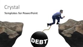  Presentation with loan - Presentation featuring debt-and-loan-concept background and a white colored foreground
