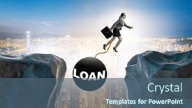 Presentation with loan - Slides with debt-and-loan-concept background and a  colored foreground