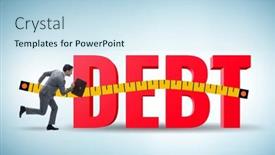  Presentation with assessment - Slides featuring debt-assessment-concept-with-businessman background and a sky blue colored foreground