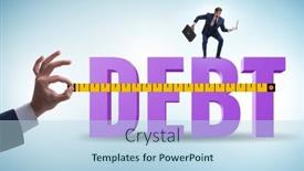  Presentation with assessment - Presentation design enhanced with debt-assessment-concept-with-businessman background and a  colored foreground