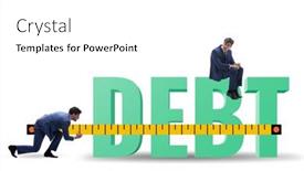  Presentation with assessment - Slides featuring debt-assessment-concept-with-businessman background and a white colored foreground