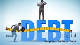  Presentation with assessment - Presentation theme having debt-assessment-concept-with-businessman background and a  colored foreground