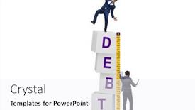  Presentation with assessment - Slide deck with debt-assessment-concept-with-businessman background and a white colored foreground