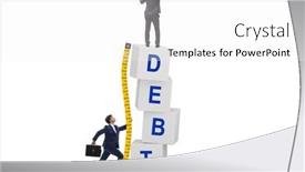  Presentation with assessment - Theme featuring debt-assessment-concept-with-businessman background and a white colored foreground