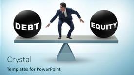  Presentation with financing - Slides enhanced with debt-or-equity-concept and a  colored foreground