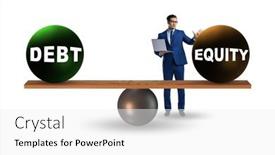  Presentation with financing - Presentation theme with debt-or-equity-concept and a white colored foreground