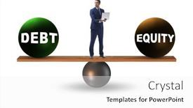  Presentation with financing - Slides enhanced with debt-or-equity-concept and a  colored foreground