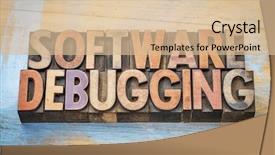  Presentation with software - Amazing PPT layouts having debug - software debugging - word abstract backdrop and a lemonade colored foreground