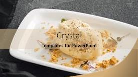  Presentation with dessert - Presentation design enhanced with decadent-clair-dessert-topped background and a lemonade colored foreground