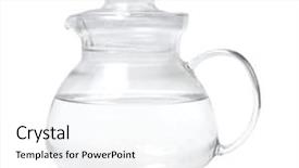  Presentation with water jug - Amazing PPT layouts having decanter with water isolated backdrop and a  colored foreground