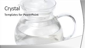  Presentation with water jug - Amazing PPT layouts having decanter with water isolated backdrop and a  colored foreground