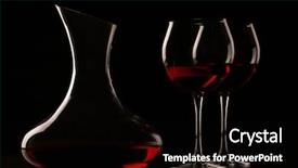  Presentation with wine - Audience pleasing presentation design consisting of decanter with wine and glasses backdrop and a black colored foreground