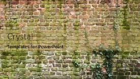  Presentation with decay - PPT theme consisting of decay-brick-wall-surface-background background and a yellow colored foreground
