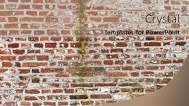  Presentation with decay - PPT theme featuring decay-brick-wall-surface-background background and a coral colored foreground