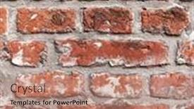  Presentation with decay - Theme having decay-brick-wall-surface-background background and a coral colored foreground