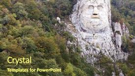  Presentation with iron - Cool new slide deck with decebal-s-head-carved backdrop and a tawny brown colored foreground