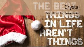  Presentation with best - Cool new theme with 25th december - best things in life aren't backdrop and a coral colored foreground