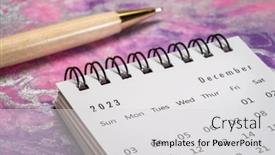  Presentation with december - Slides featuring december-2023-closeup background and a light gray colored foreground