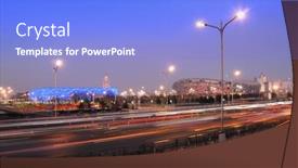  Presentation with olympic games - Amazing presentation theme having december-22-beijing-s-olympic backdrop and a light blue colored foreground