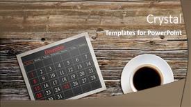  Presentation with december - PPT theme featuring december-25-in-the-calendar background and a coral colored foreground