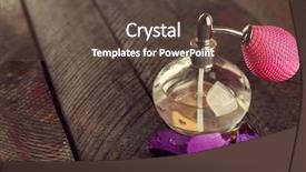 Presentation with perfume - Beautiful slide deck featuring decent floral - bottle of perfume and flowers backdrop and a  colored foreground
