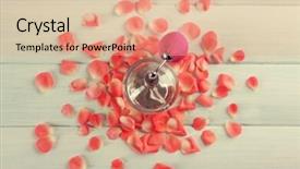  Presentation with flower and perfume - PPT theme consisting of decent floral - bottle of perfume and flowers background and a  colored foreground