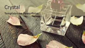  Presentation with perfume - Cool new slides with decent floral - bottle of perfume and rose backdrop and a  colored foreground