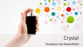  Presentation with colorful hands - PPT theme consisting of decent floral - close up of woman hands background and a  colored foreground