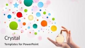  Presentation with colorful hands - Slide deck having decent floral - close up of woman hands background and a  colored foreground